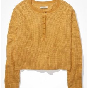 AE Waffle Knit Henley Tee